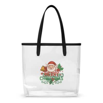 P4A - Clear Christmas Tote Bag – Stadium Approved Holiday Clear Bag