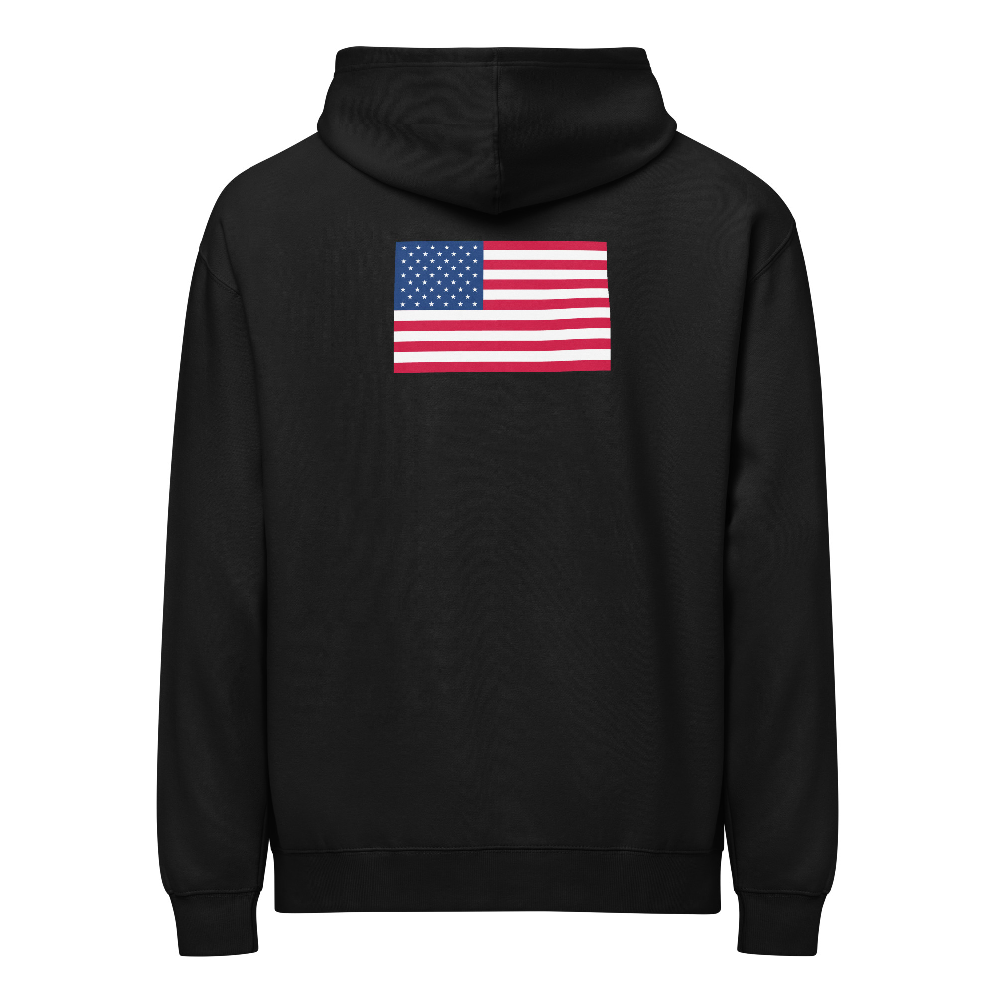 P4A - American Patriot Hoodie – Red Letter USA Flag Fleece Hoodie - Image 2