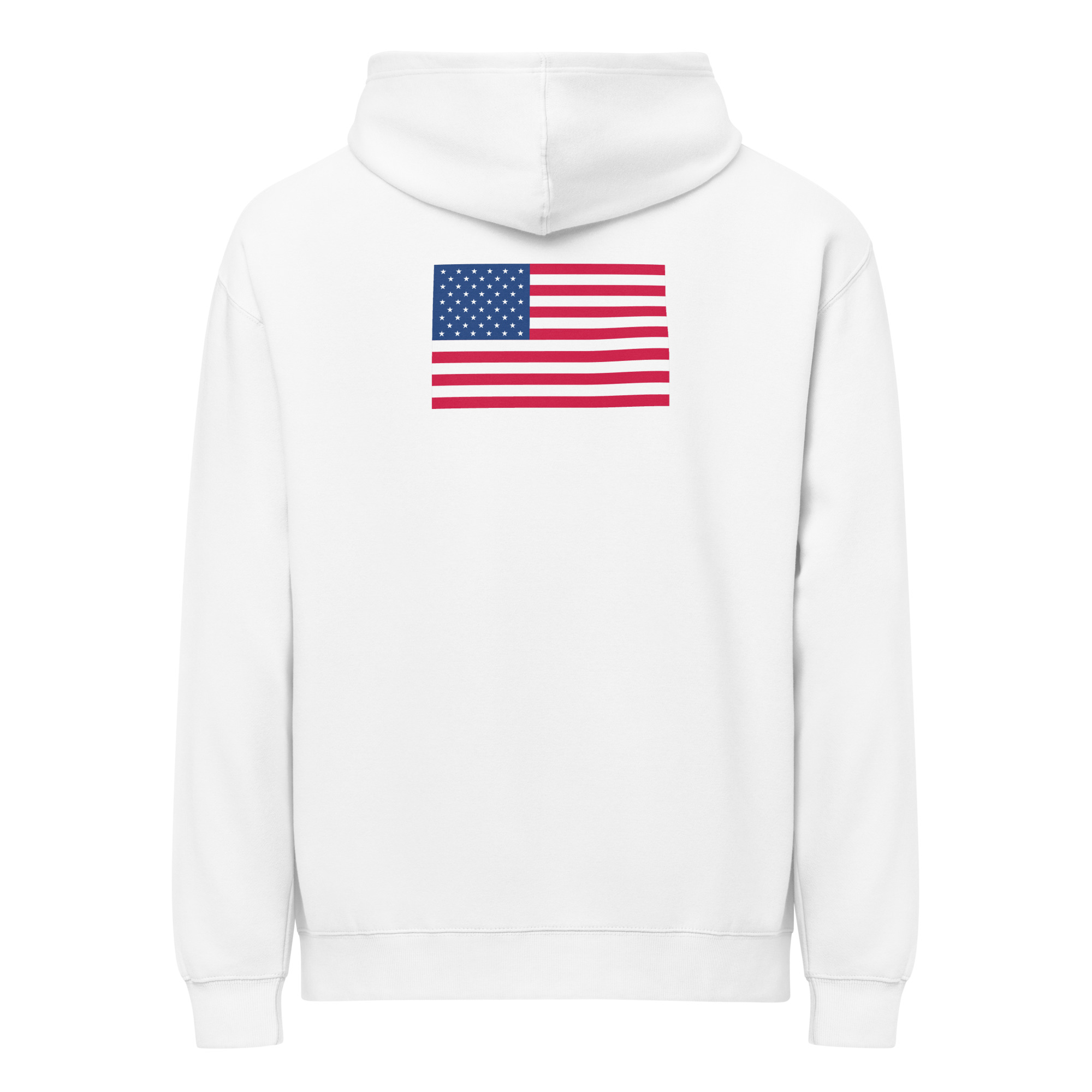 P4A - American Patriot Hoodie – Red Letter USA Flag Fleece Hoodie - Image 4