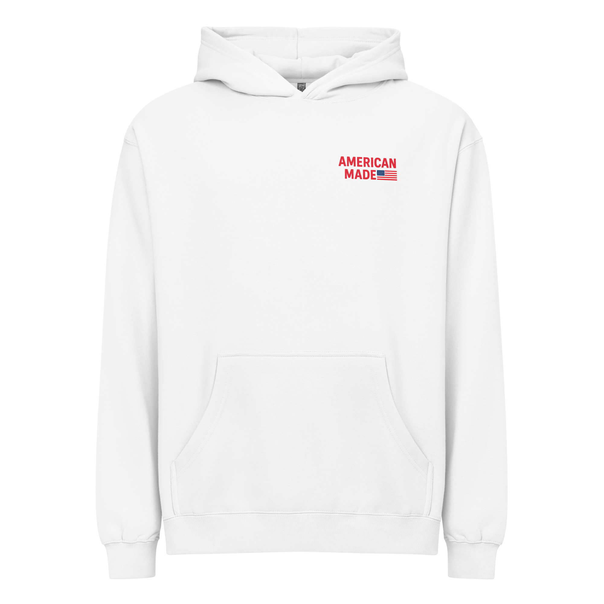 P4A - American Patriot Hoodie – Red Letter USA Flag Fleece Hoodie - Image 3