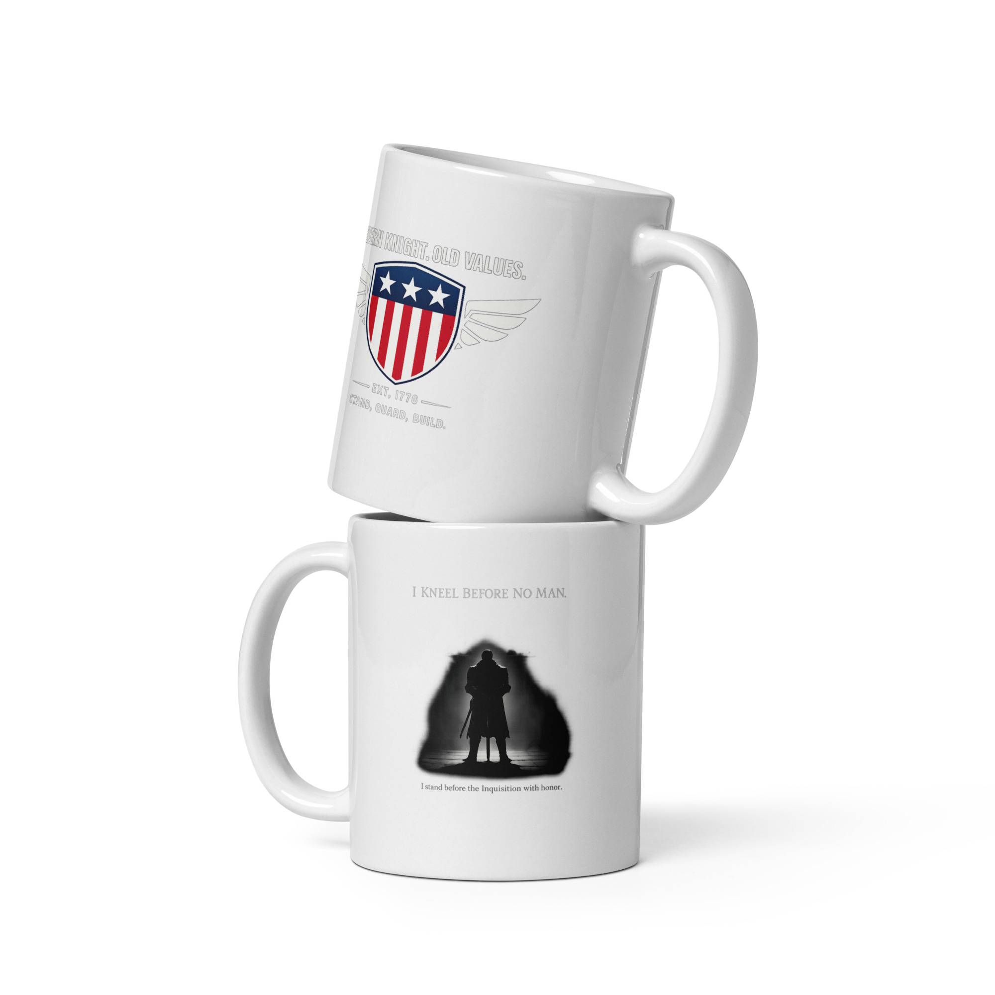 P4A - Patriotic Coffee Mug – I Kneel Before No Man | Modern Knight - Image 2