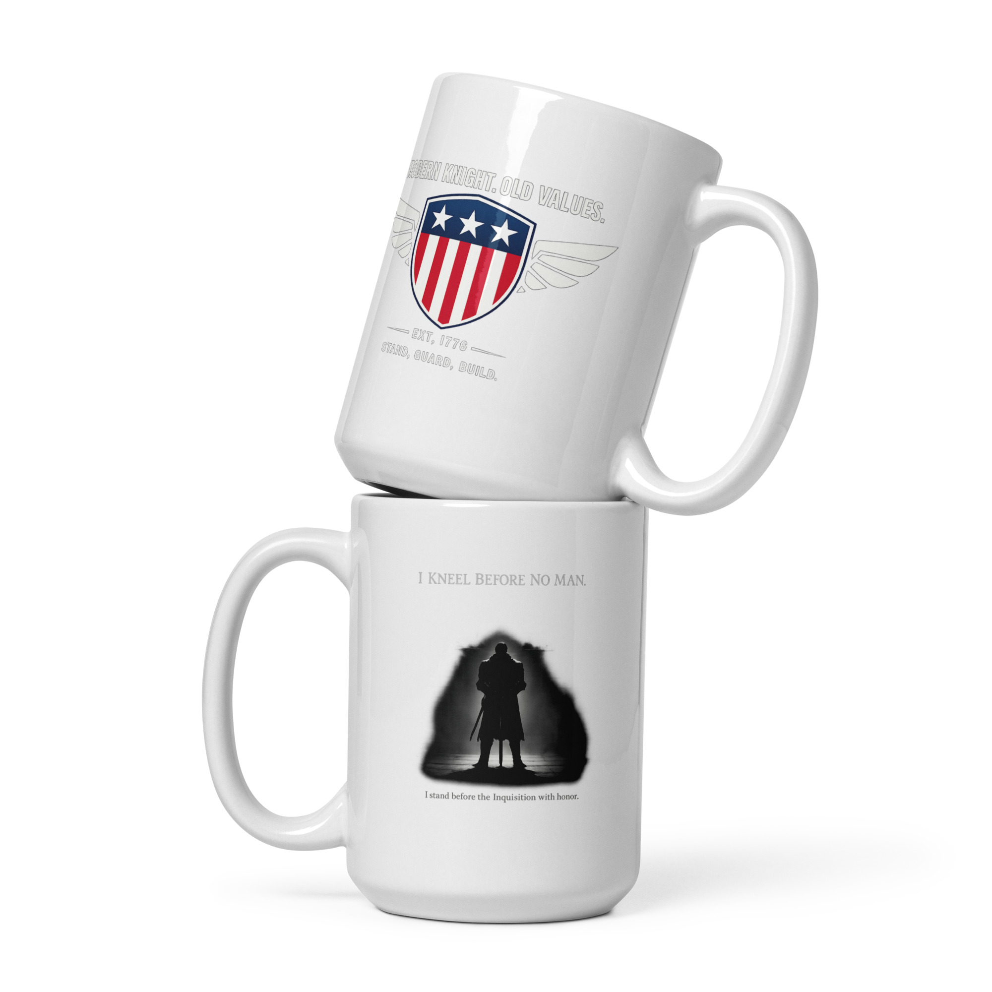 P4A - Patriotic Coffee Mug – I Kneel Before No Man | Modern Knight - Image 3