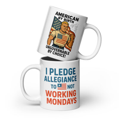 P4A - Ungovernable Patriotic Coffee Mug – White Glossy Freedom Mug